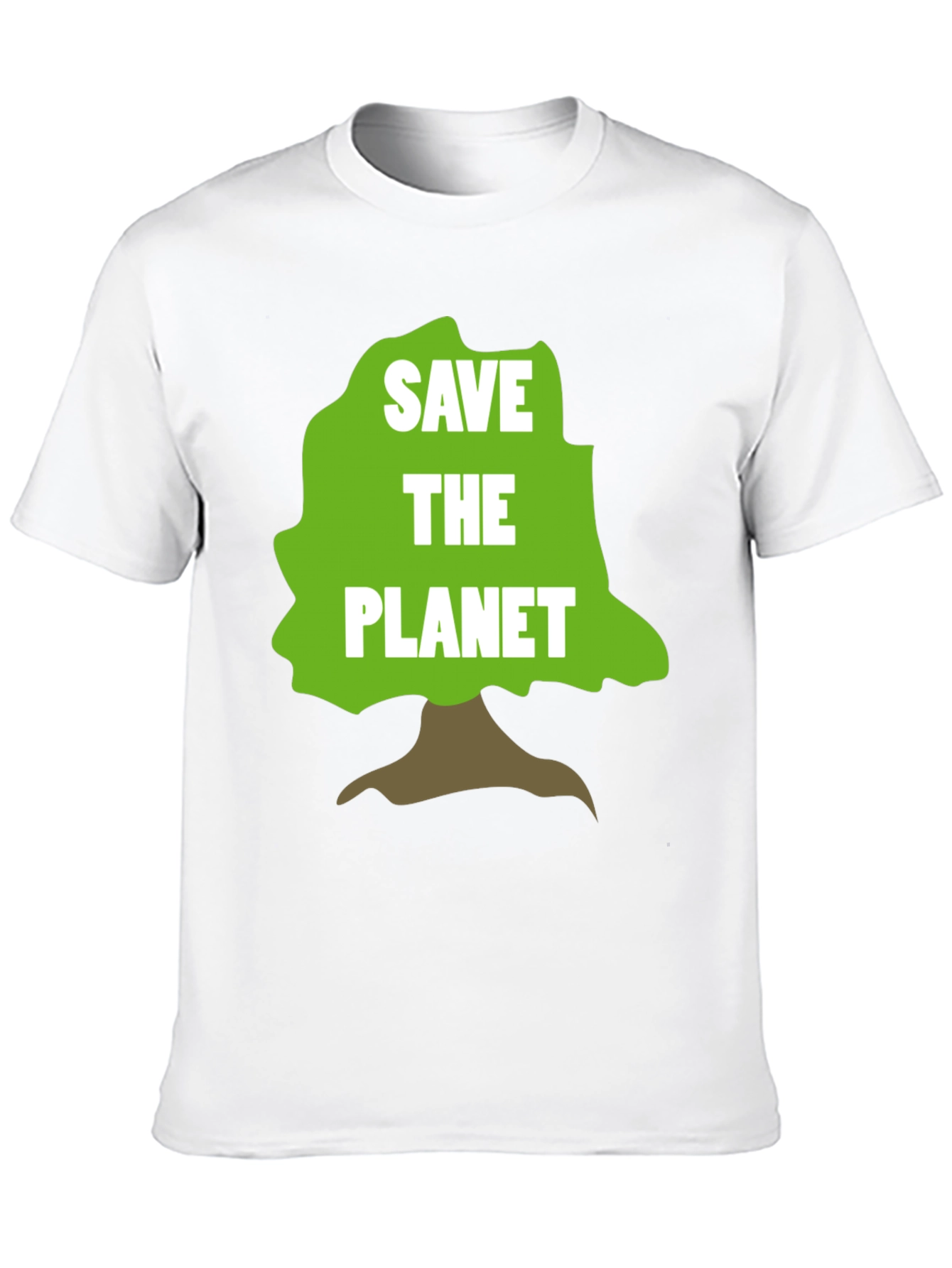 Camiseta Negra Salva el Planeta con Diseño de Árbol