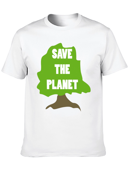 Camiseta Negra Salva el Planeta con Diseño de Árbol