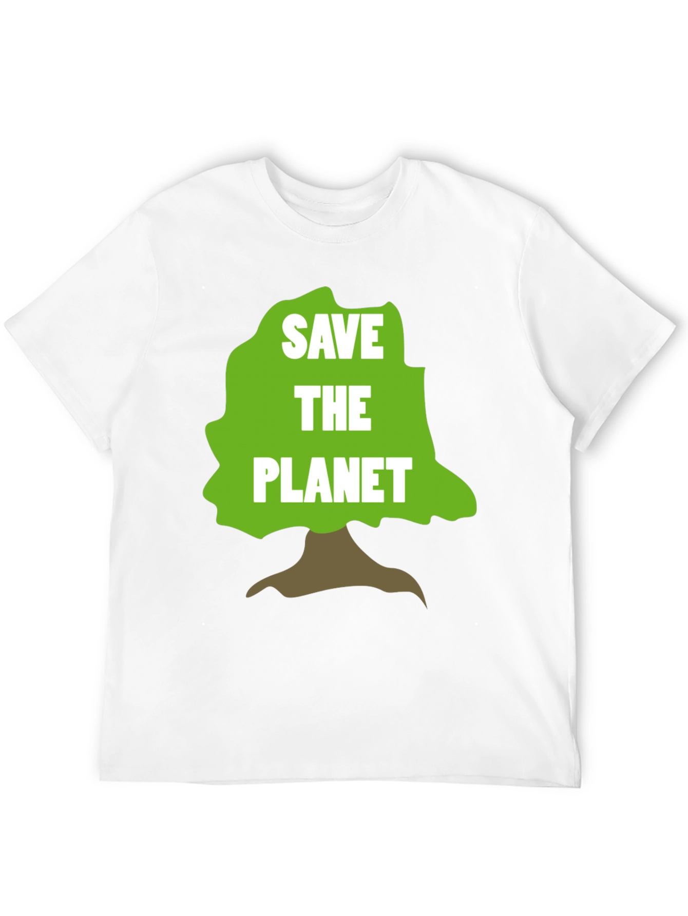 Camiseta Negra Salva el Planeta con Diseño de Árbol