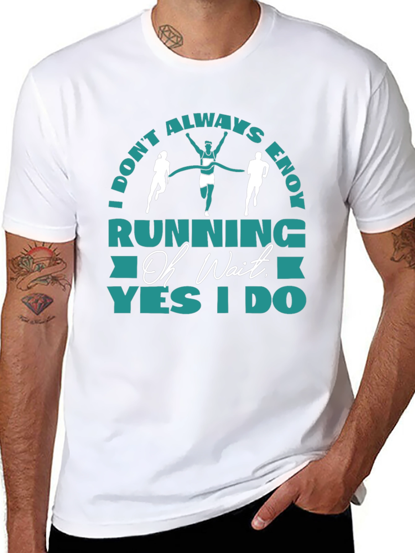 Camiseta Negra Running: Oh Wait Yes I Do