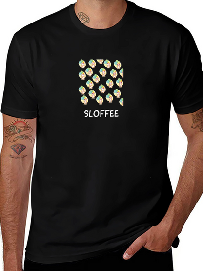 Camiseta Negra Estampada SLOFFEE para Hombre