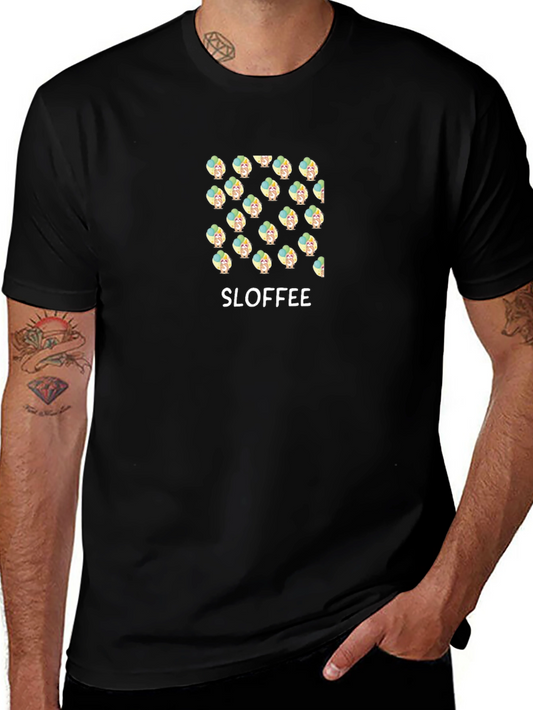 Camiseta Negra Estampada SLOFFEE para Hombre