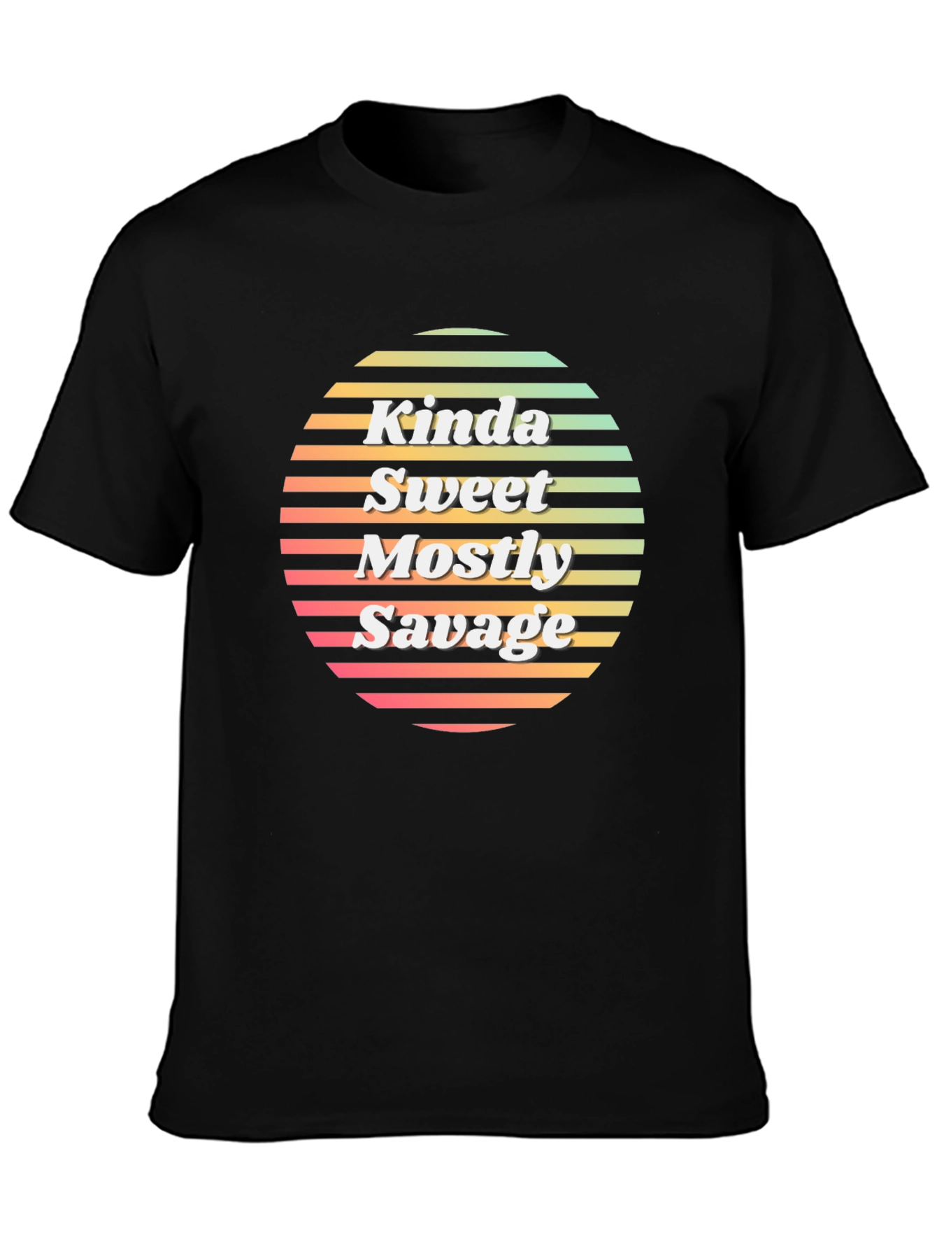 Camiseta Negra Kinda Sweet Mostly Savage