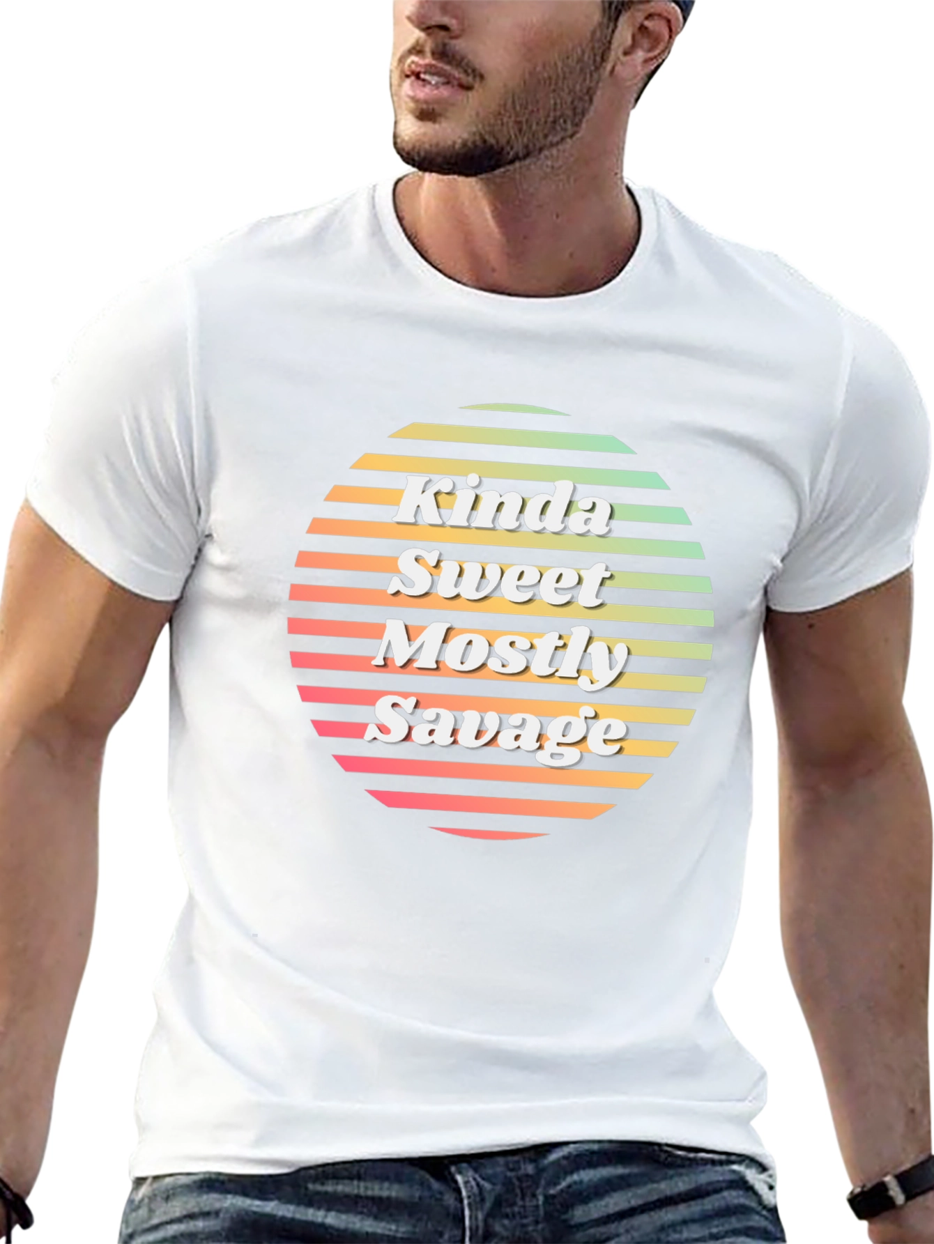 Camiseta Negra Kinda Sweet Mostly Savage