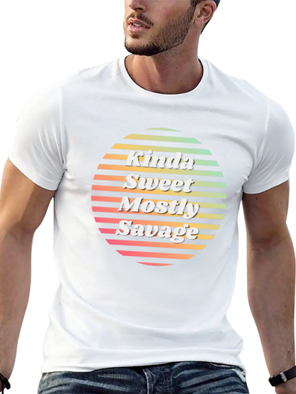 Camiseta Negra Kinda Sweet Mostly Savage