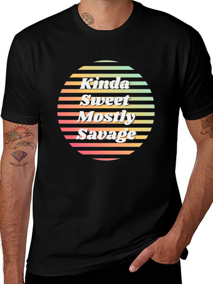 Camiseta Negra Kinda Sweet Mostly Savage