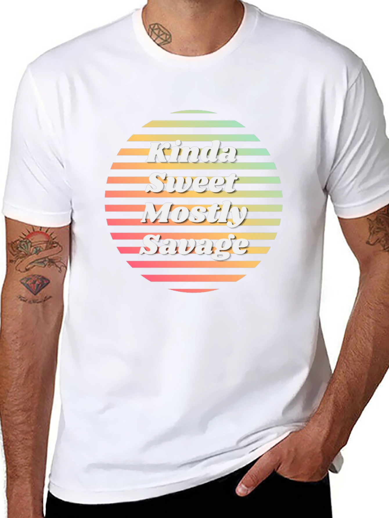 Camiseta Negra Kinda Sweet Mostly Savage