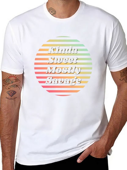 Camiseta Negra Kinda Sweet Mostly Savage