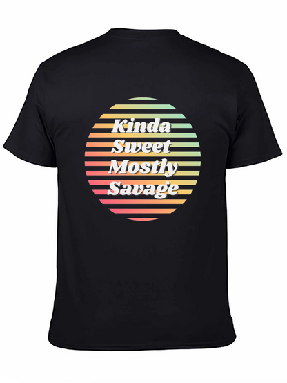 Camiseta Negra Kinda Sweet Mostly Savage