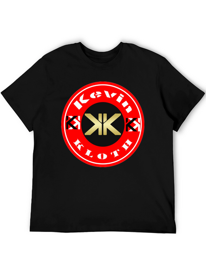 Camiseta Negra con Logo Kevin Kloth Rojo