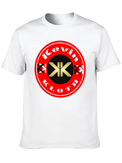 Camiseta Negra con Logo Kevin Kloth Rojo