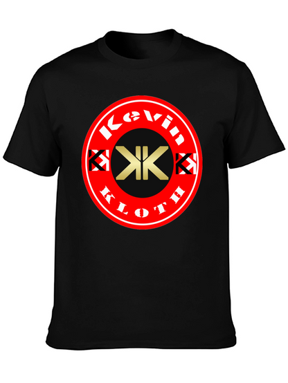 Camiseta Negra con Logo Kevin Kloth Rojo