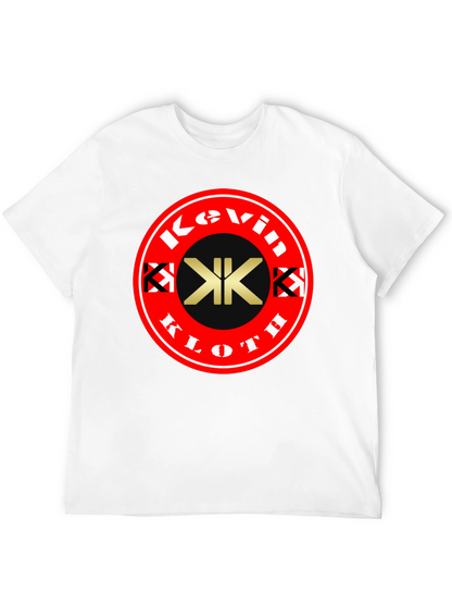 Camiseta Negra con Logo Kevin Kloth Rojo