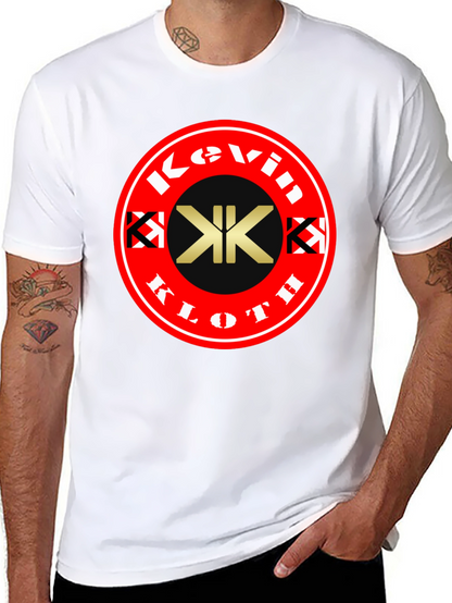 Camiseta Negra con Logo Kevin Kloth Rojo