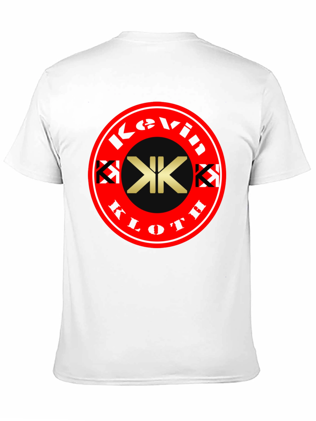 Camiseta Negra con Logo Kevin Kloth Rojo