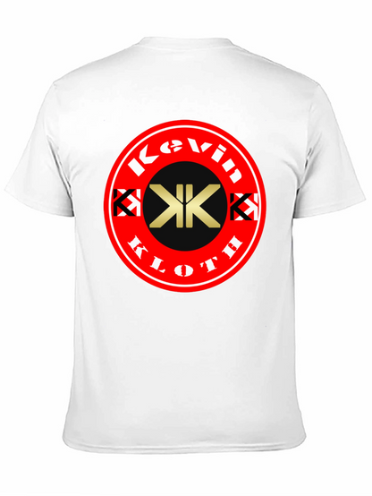 Camiseta Negra con Logo Kevin Kloth Rojo