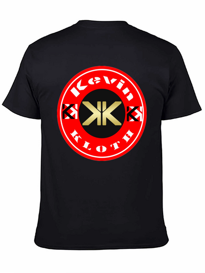 Camiseta Negra con Logo Kevin Kloth Rojo