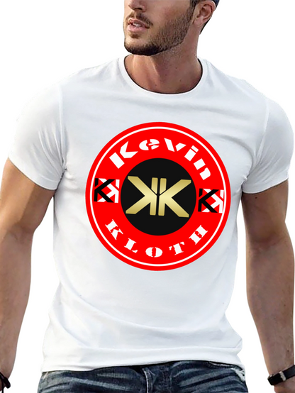 Camiseta Negra con Logo Kevin Kloth Rojo