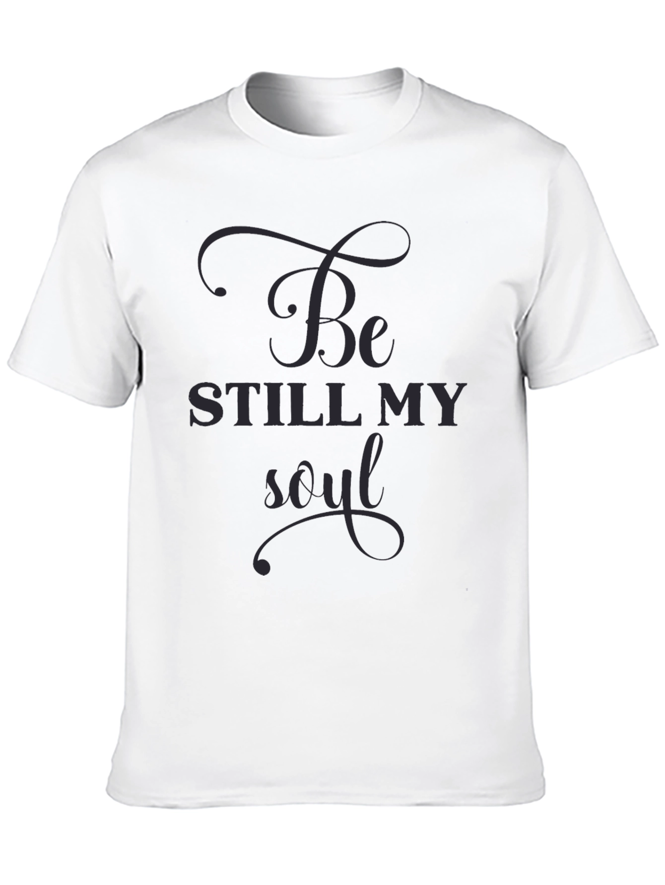 Camiseta Negra con Estampado Be Still My Soul