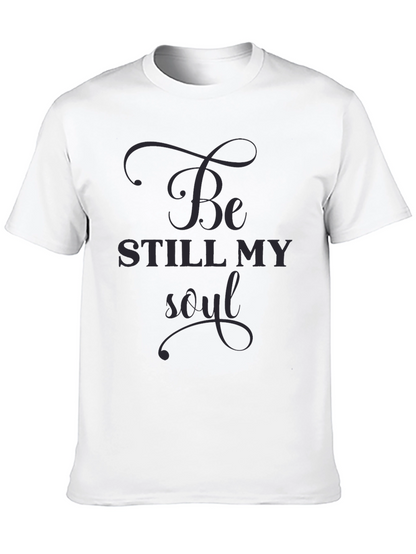 Camiseta Negra con Estampado Be Still My Soul