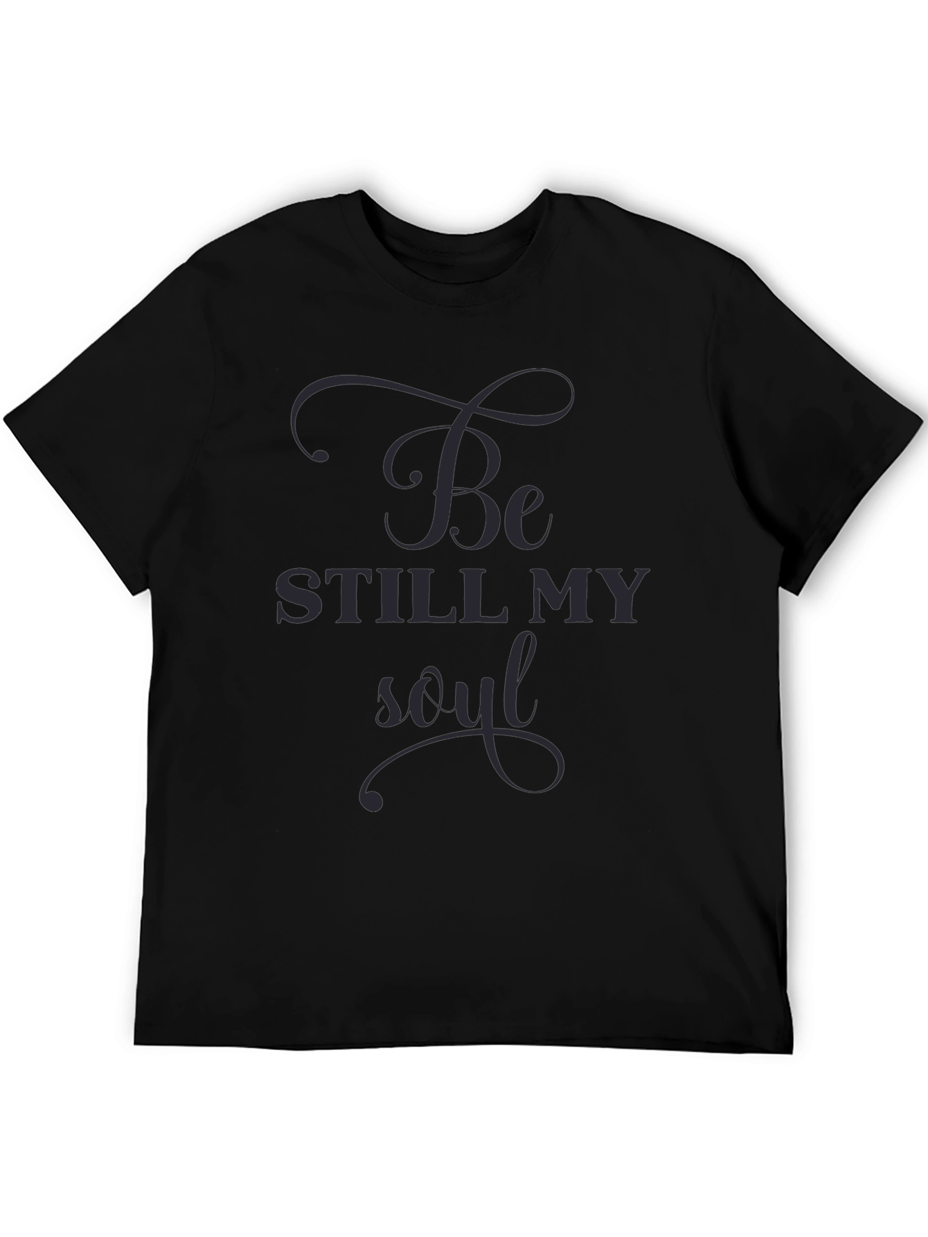 Camiseta Negra con Estampado Be Still My Soul
