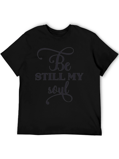 Camiseta Negra con Estampado Be Still My Soul