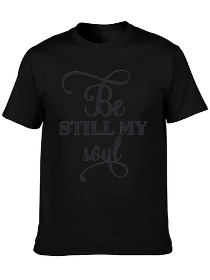 Camiseta Negra con Estampado Be Still My Soul