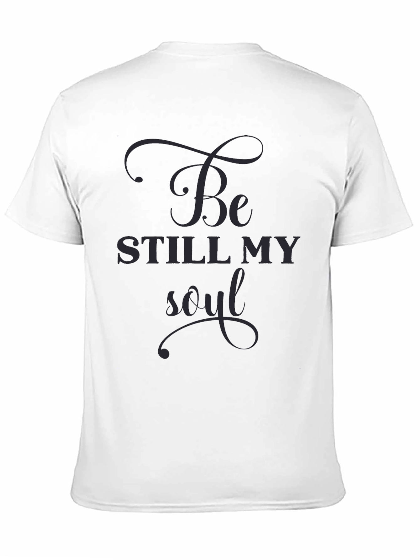 Camiseta Negra con Estampado Be Still My Soul