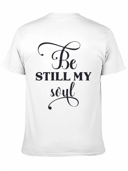 Camiseta Negra con Estampado Be Still My Soul