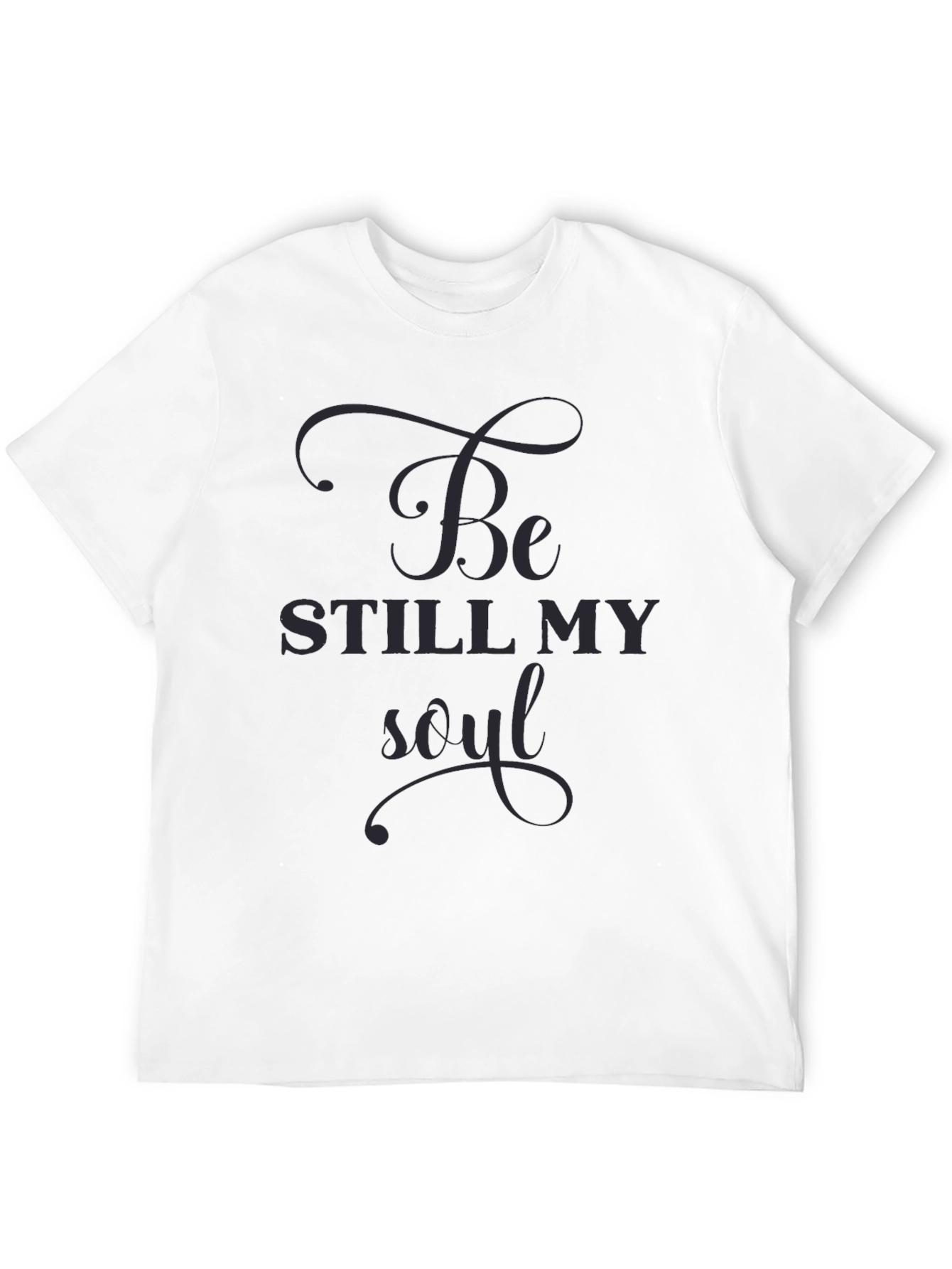 Camiseta Negra con Estampado Be Still My Soul