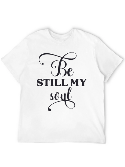 Camiseta Negra con Estampado Be Still My Soul