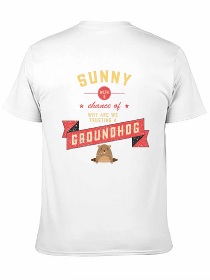 Camiseta Negra Día de la Marmota Hombre