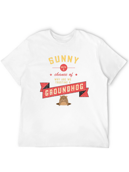 Camiseta Negra Día de la Marmota Hombre