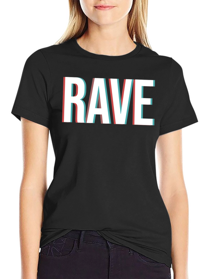 Camiseta Negra RAVE Efecto 3D para Hombre