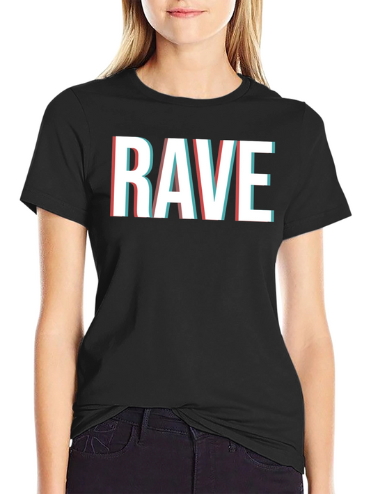 Camiseta Negra RAVE Efecto 3D para Hombre