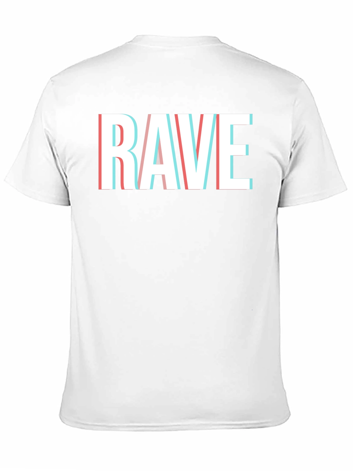 Camiseta Negra RAVE Efecto 3D para Hombre