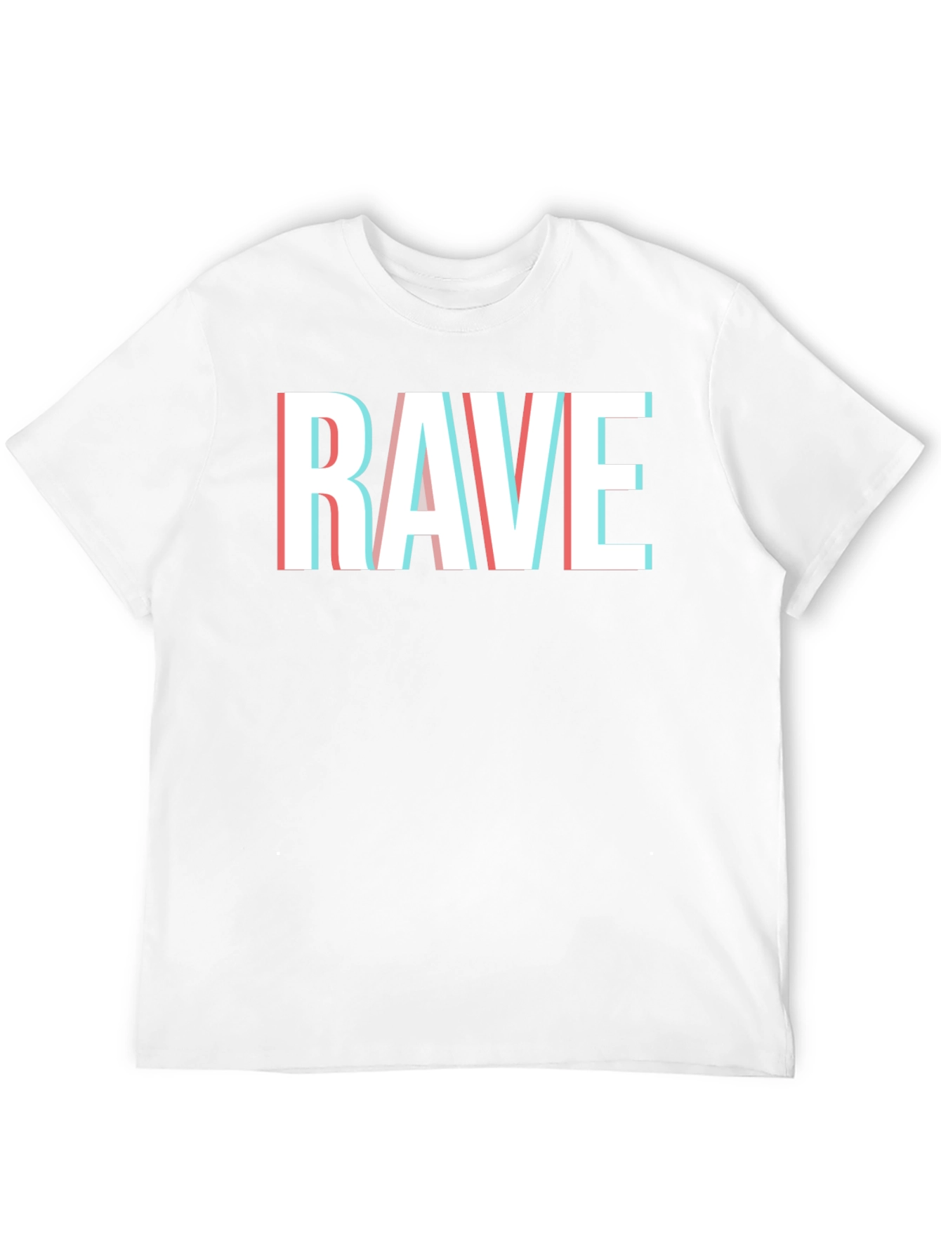 Camiseta Negra RAVE Efecto 3D para Hombre