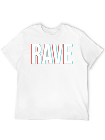 Camiseta Negra RAVE Efecto 3D para Hombre