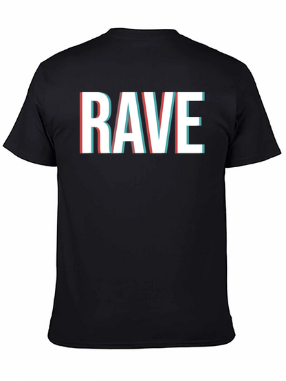 Camiseta Negra RAVE Efecto 3D para Hombre