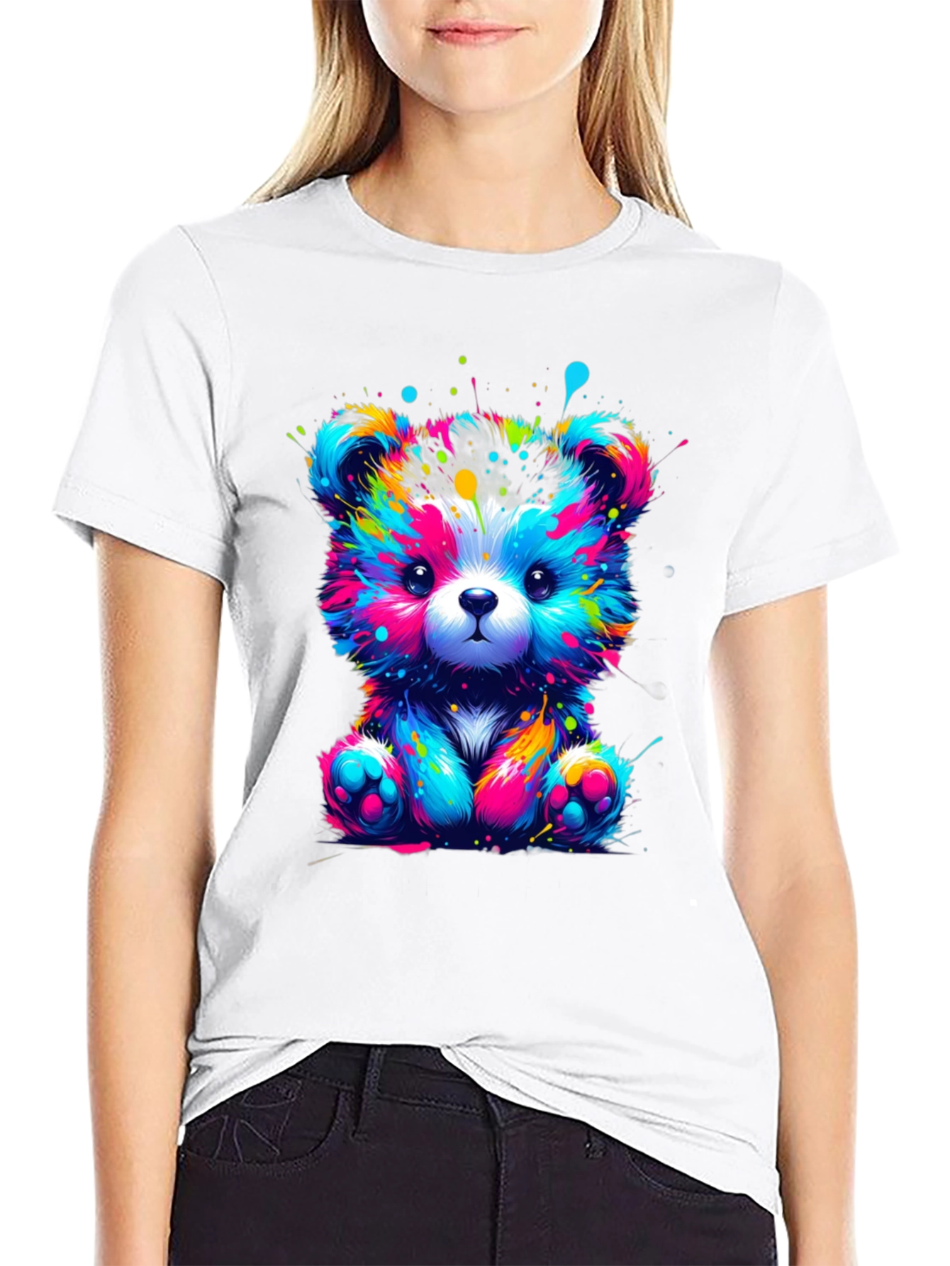 Camiseta Oso de Peluche Neon