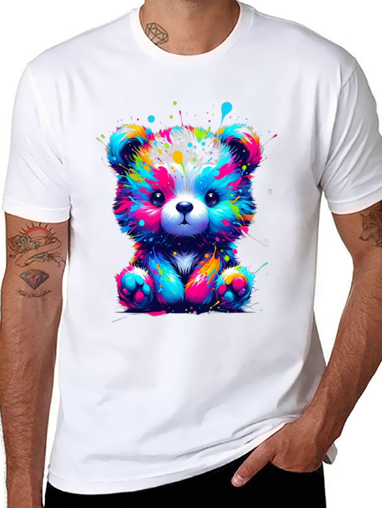 Camiseta Oso de Peluche Neon