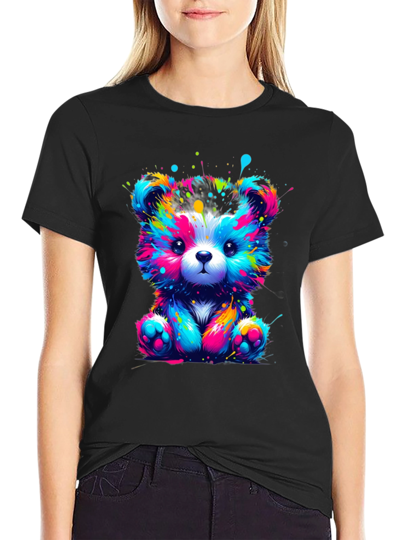 Camiseta Oso de Peluche Neon