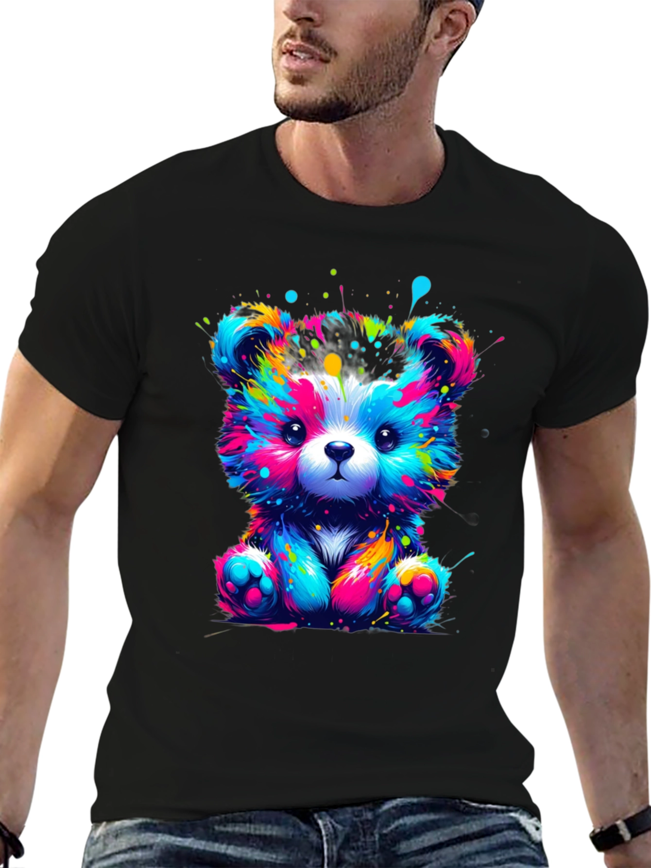 Camiseta Oso de Peluche Neon
