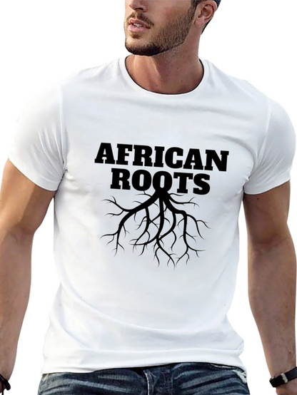 Camiseta Negra Raíces Africanas para Hombre