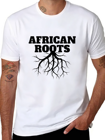 Camiseta Negra Raíces Africanas para Hombre