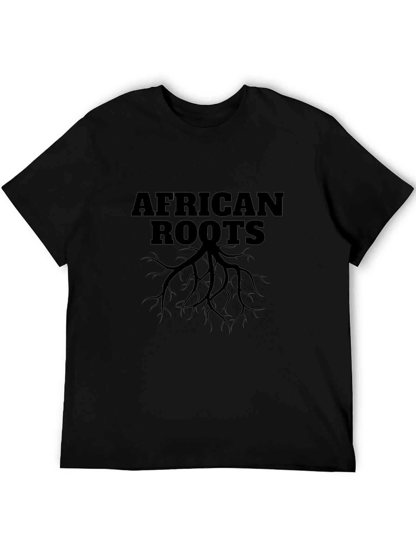 Camiseta Negra Raíces Africanas para Hombre