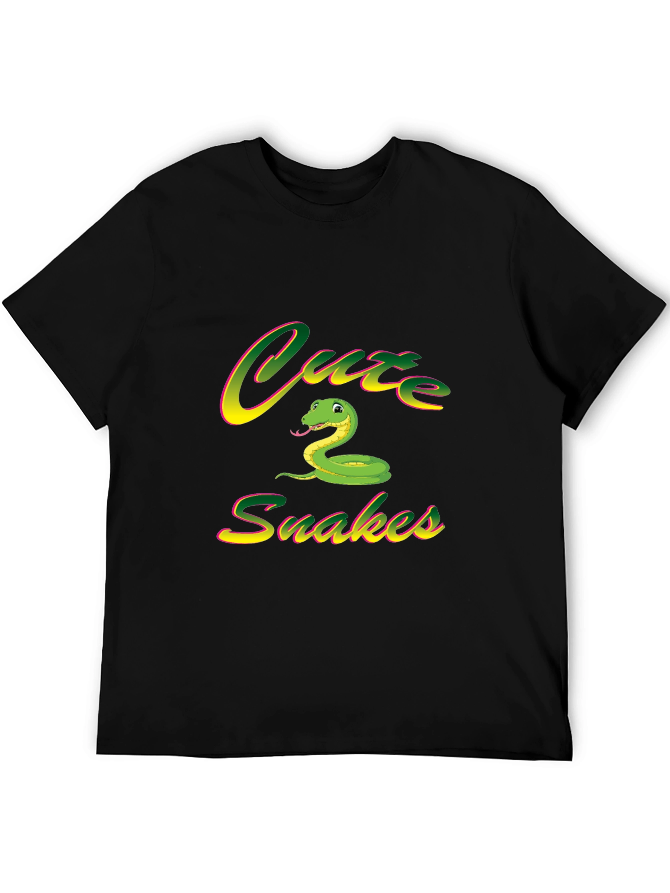 Camiseta Negra Cute Snakes para Hombre