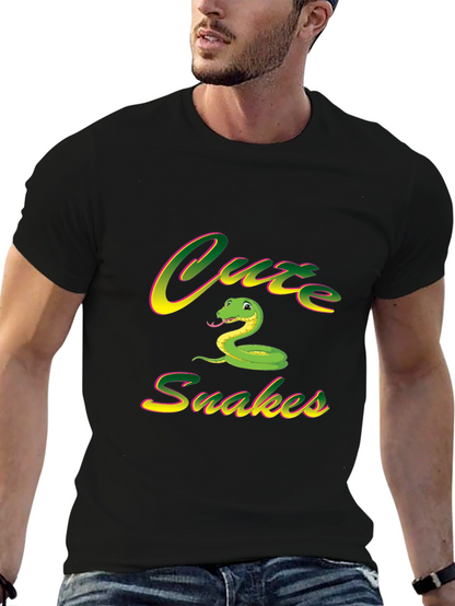 Camiseta Negra Cute Snakes para Hombre