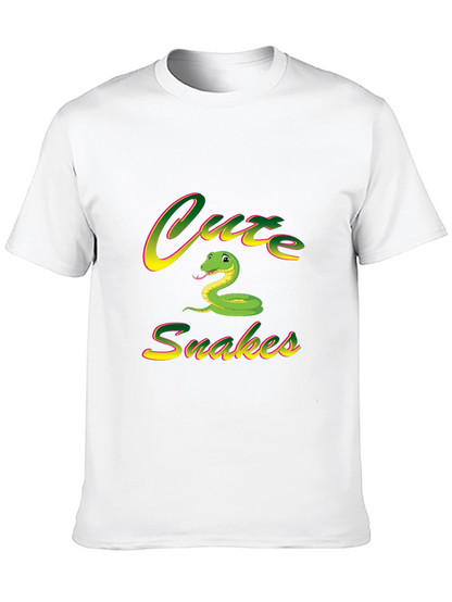 Camiseta Negra Cute Snakes para Hombre