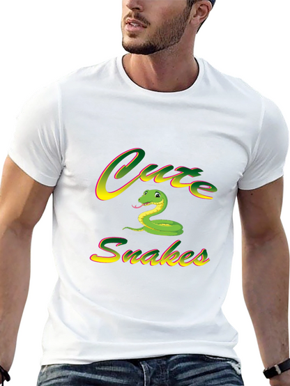 Camiseta Negra Cute Snakes para Hombre